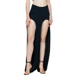 Dion Lee - Black Arch Longline Maxi Skirt